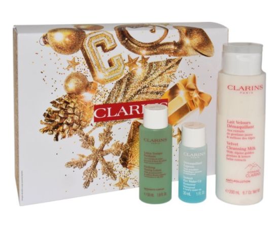 Clarins CLARINS SET (VELVET CLEANSING MILK 200ML + INSTANT EYE MAKE-UP REMOVER 30ML + PURIFYING TONING LOTION 50ML)