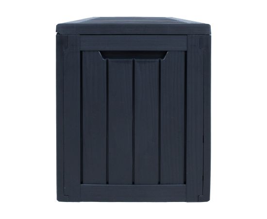 Storage box BOMM 117,5x47,5xH59cm/300L, black plastic