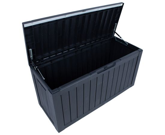 Storage box BOMM 117,5x47,5xH59cm/300L, black plastic