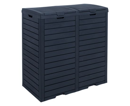 Trash bin GALA 78x41xH86cm/230L, black plastic