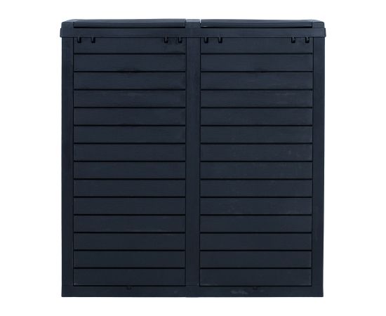 Trash bin GALA 78x41xH86cm/230L, black plastic