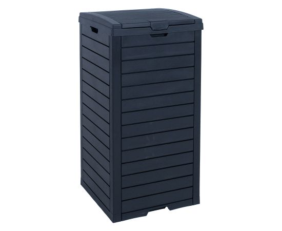 Trash bin GALA 41x41xH86cm/118L, black plastic