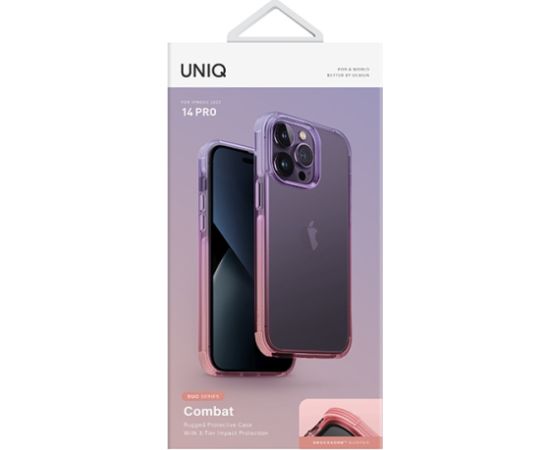 UNIQ etui Combat Duo iPhone 14 Pro 6,1" |ilila lavandas rozā