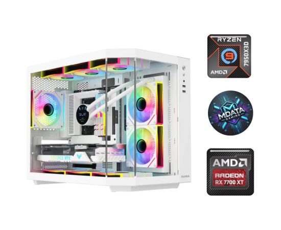 MDD Ryzen 9 7950X3D 32GB 4TB SSD 1TB HDD RX 7700 XT Windows 11 White