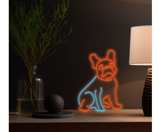 Manta SNL68MT Style Neon Lights Dog French Bulldog LED gaismas lenta