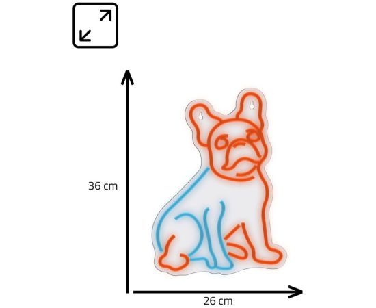 Manta SNL68MT Style Neon Lights Dog French Bulldog LED gaismas lenta