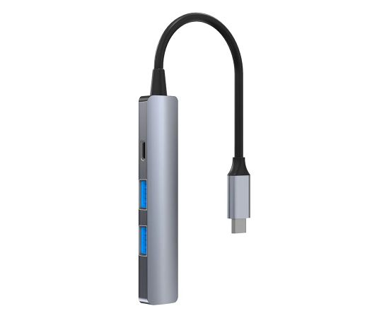 Tellur 4in1 USB-C 3.1 Hub Aluminum, Grey