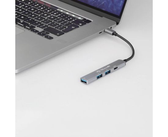 Tellur 4in1 USB-C 3.1 Hub Aluminum, Grey