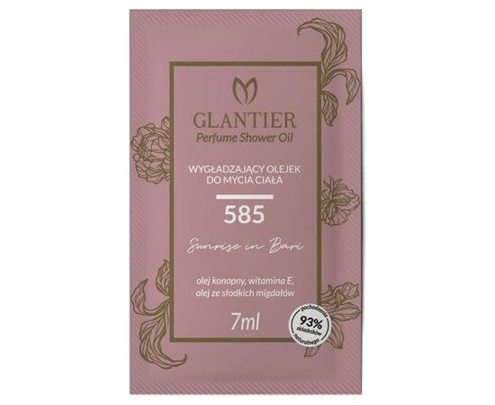 GLANTIER 585 PERFUME SHOWER OIL SAMPLE 7g - Ķermeņa dušas eļļa gludai ādai sievietēm