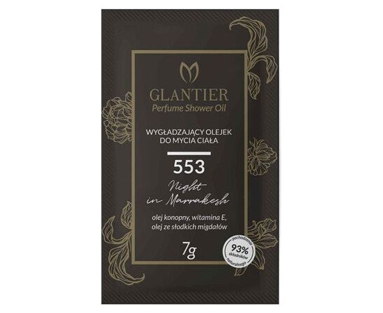 GLANTIER 553 PERFUME SHOWER OIL SAMPLE 7g - Ķermeņa dušas eļļa gludai ādai sievietēm