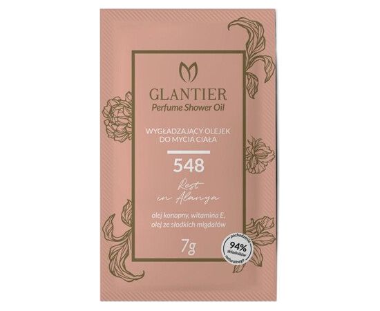 GLANTIER 548 PERFUME SHOWER OIL SAMPLE 7g - Ķermeņa dušas eļļa gludai ādai sievietēm