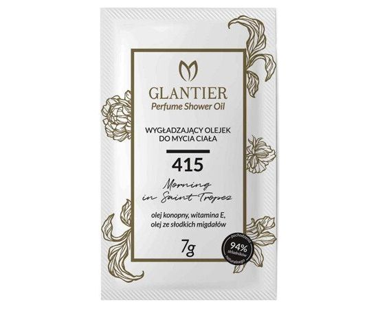 GLANTIER 415 PERFUME SHOWER OIL SAMPLE 7g - Ķermeņa dušas eļļa gludai ādai sievietēm