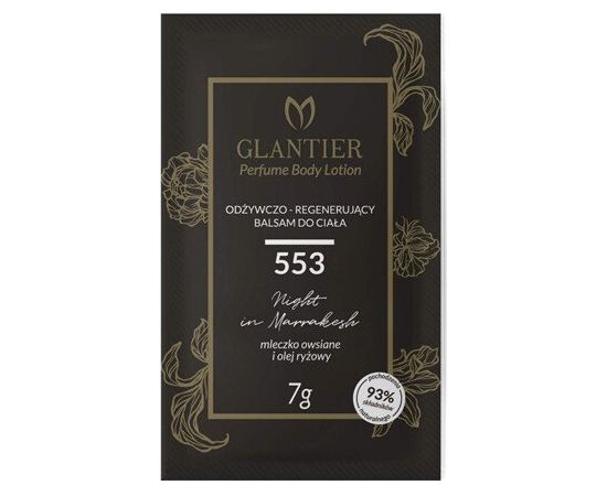 GLANTIER 553 PERFUME BODY LOTION SAMPLE 7g - Barojošs un atjaunojošs ķermeņa losjons sievietēm