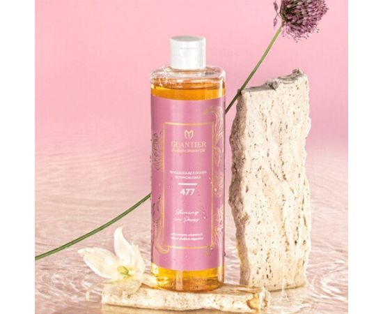 GLANTIER 477 PERFUME SHOWER OIL 400 ML - Ķermeņa dušas eļļa gludai ādai sievietēm