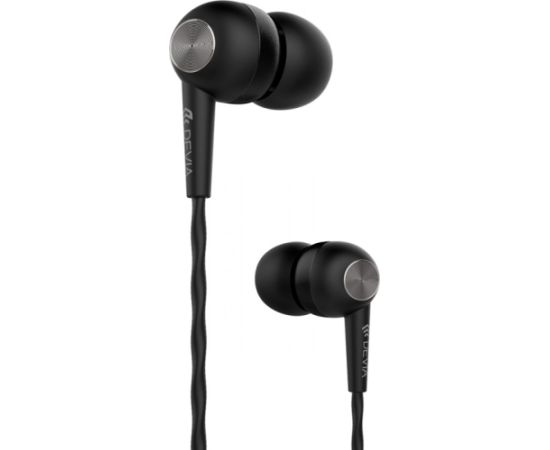 Devia Kintone Headset V2 (3.5mm) Black austiņas ar vadu