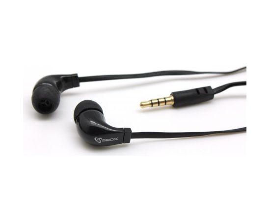 Sbox Stereo Earphones With Microphone EP-038B Black austiņas ar vadu