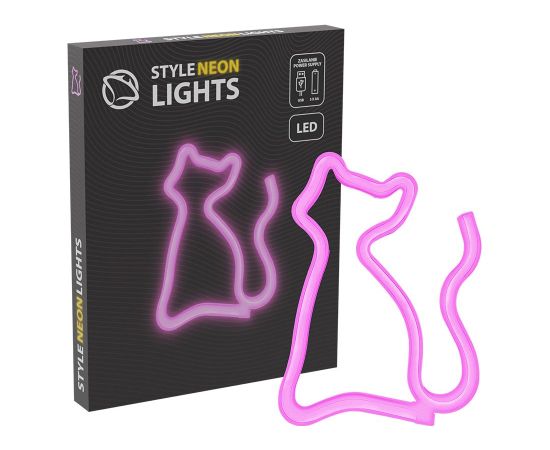 Manta SNL06PK Style Neon Lights Cat pink LED gaismas lenta