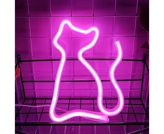 Manta SNL06PK Style Neon Lights Cat pink LED gaismas lenta