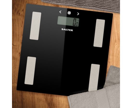 Salter 9150 BK3R Black Glass Analyser Bathroom Scales Ķermeņa svari