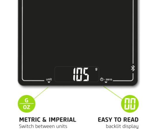 Salter 1193 BKDRUP Connected Electronic Kitchen Scale - Black Virtuves svari