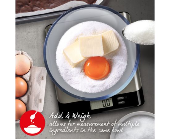 Salter 1052A SSBKDR Arc Pro Stainless Steel Digital Kitchen Scale Virtuves svari