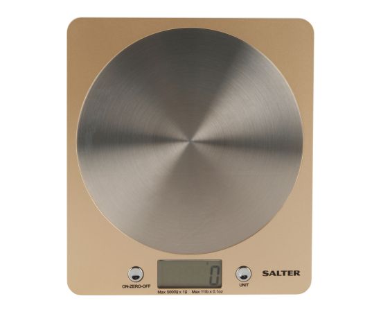 Salter 1036 OLCFEU16 Olympic Disc Electronic Digital Kitchen Scales Gold Virtuves svari