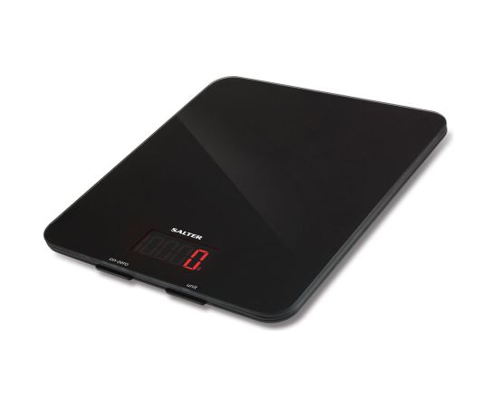 Salter 1150 BKDR 5kg Glass Electronic Kitchen Scales - Black Virtuves svari