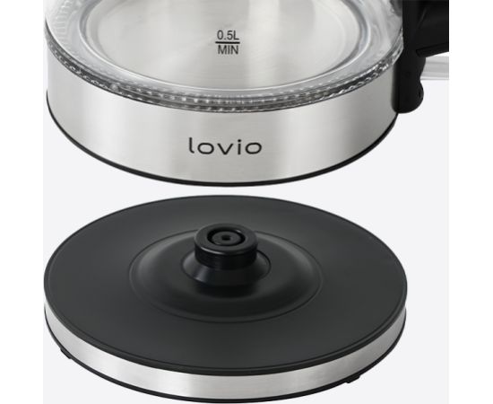 Lovio LVGEK001 Glass Electric Kettle Tējkanna