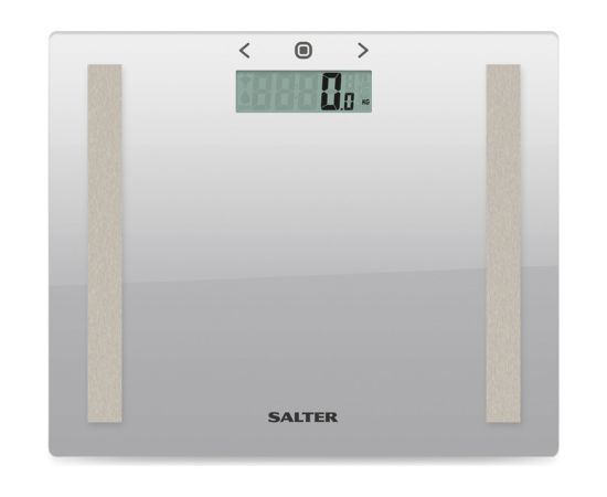 Salter 9113 SV3RAREU16 Compact Glass Analyser Bathroom Scales - Silver Ķermeņa svari