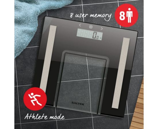 Salter 9128 BK3R Electronic Body Analyser Scale - Black Ķermeņa svari