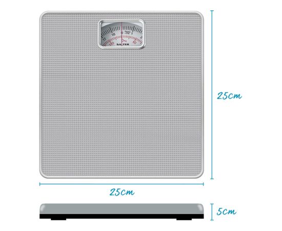 Salter 433 SVDR Mechanical Bathroom Scale Silver Ķermeņa svari