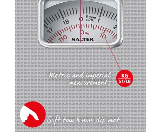 Salter 433 SVDR Mechanical Bathroom Scale Silver Ķermeņa svari