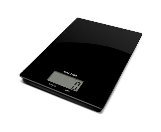 Salter 1170 BKDRCEU16 Ultra Slim Glass Digital Kitchen Scale - Black Virtuves svari