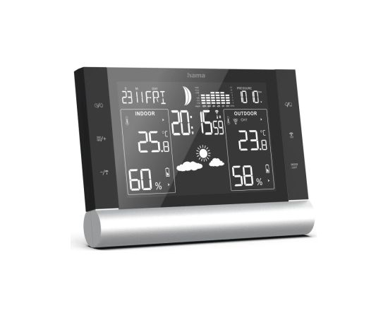 Hama 00186418 Black Line Plus Weather Station black Meteoroloģiskā stacija