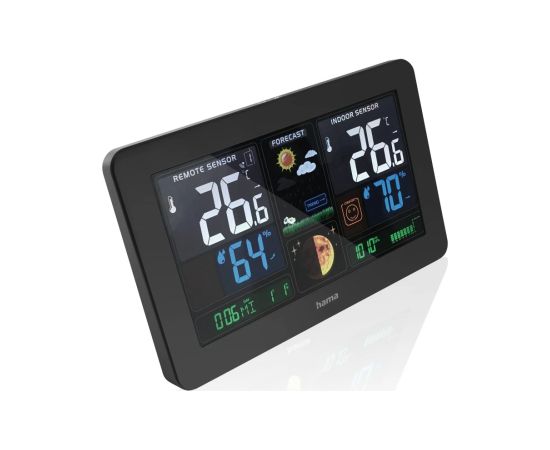 Hama 00186380 Weather station Premium Black Meteoroloģiskā stacija