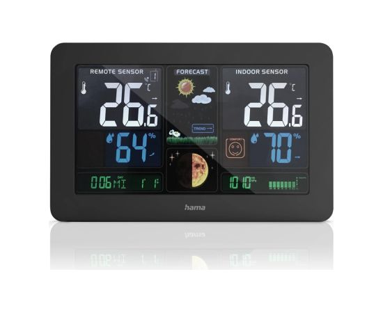 Hama 00186380 Weather station Premium Black Meteoroloģiskā stacija