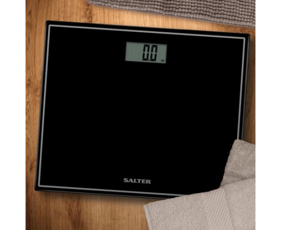 Salter 9207 BK3R Compact Glass Electronic Bathroom Scale - Black Ķermeņa svari