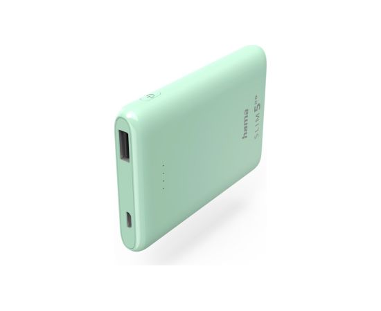 Hama 00201665 SLIM 5HD PowerBank 5000mAh Green