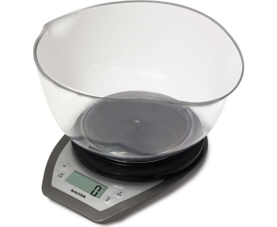 Salter 1024 SVDR14 Electronic Kitchen Scales with Dual Pour Mixing Bowl silver Virtuves svari