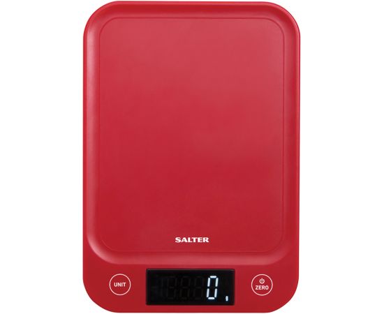 Salter 1067 RDDRA Digital Kitchen Scale, 5kg Capacity red Virtuves svari