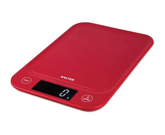 Salter 1067 RDDRA Digital Kitchen Scale, 5kg Capacity red Virtuves svari