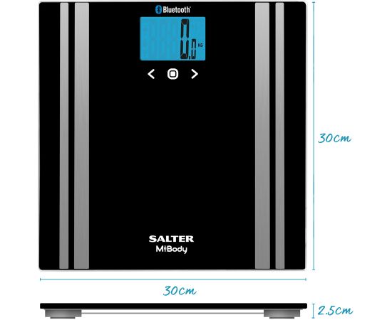 Salter 9159QVD BK3R MiBody Analyser Scale black Ķermeņa svari