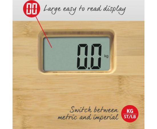 Salter 9086 WD3REU16 Bamboo Electronic Personal Scale Ķermeņa svari