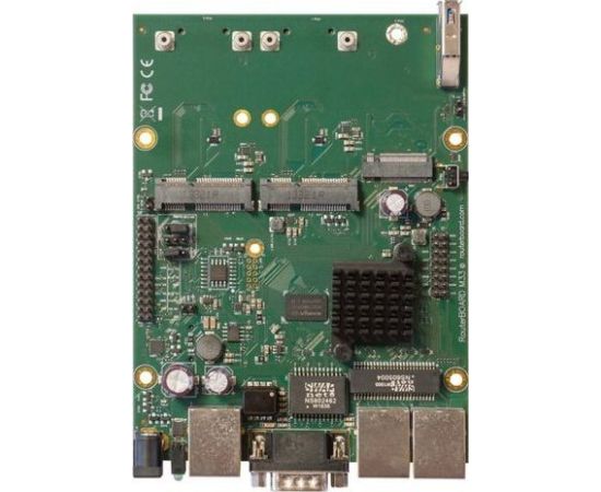 Router MikroTik RBM33G ROUTERBOARD 2X CPU CORE, 880MHZ, 256MB, 3XGE, 2XMINIPCI, 1XUSB 3.0, MICROSD, M.2 SLOT