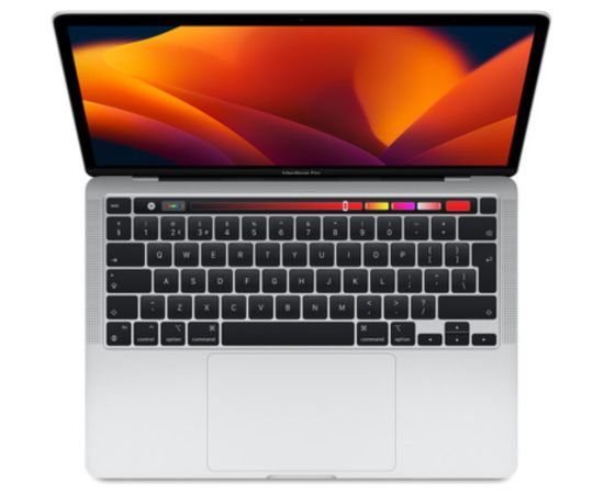 Apple MacBook Pro 2022 Retina 13" 2xUSB-C - M2 / 8GB / 512GB SSD - Silver (Atjaunināts, stāvoklis Ļoti labi)