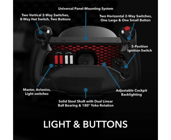 Honeycomb Aeronautical Alpha Flight Controls XPC, Yoke (black)