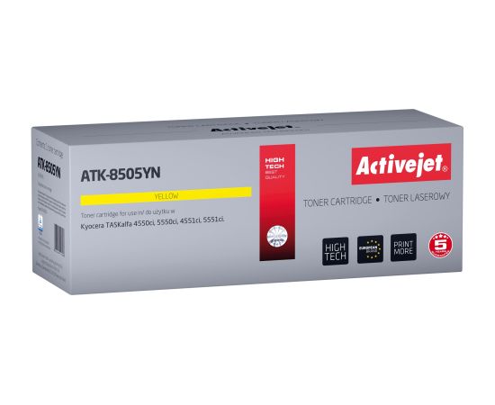 Activejet ATK-8505YN toner (replacement for Kyocera TK-8505Y; Supreme; 20000 pages; yellow)