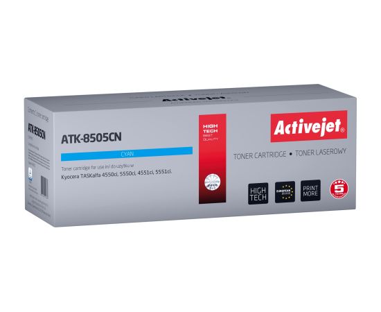 Activejet ATK-8505CN toner (replacement for Kyocera TK-8505C; Supreme; 20000 pages; cyan)