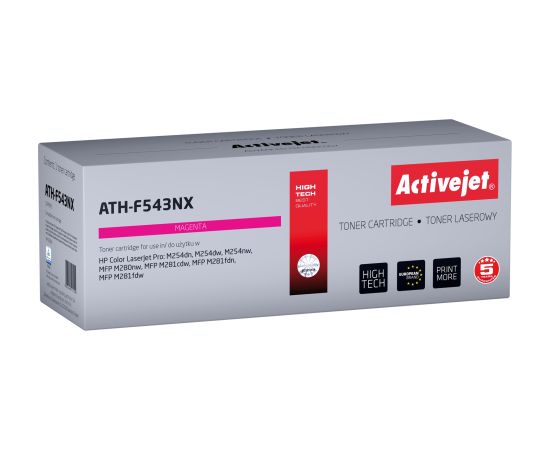 Activejet ATH-F543NX Toner (replacement for HP 203X HP203X CF543X CRG 054H CRG054H; Supreme; 2500 pages; magenta)