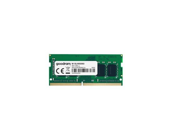 Goodram W-DL16S08G memory module 8 GB 1 x 8 GB DDR3 1600 MHz